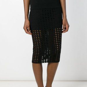 T by Alexander Wang Circular Hole Jacquard Skirt S